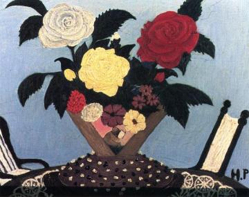 Summer Flowers With Two Chairs Artwork by Horace Pippin