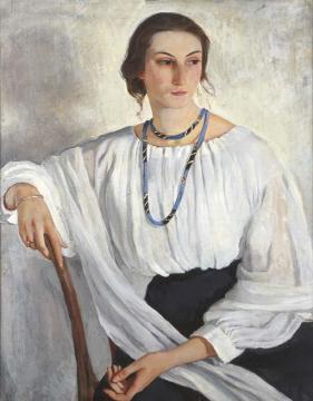 Portrait Of E.e. Zelenkova Nee Lancere Artwork by Zinaida Serebriakova