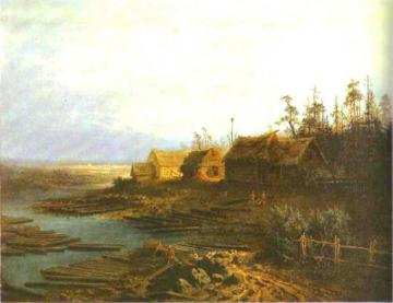 Rafts Artwork by Alexei Kondratevich Savrasov