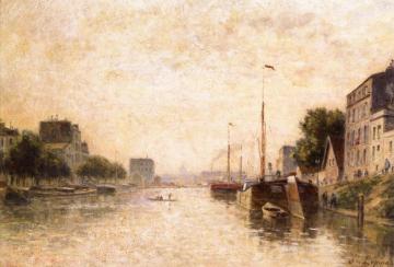 Canal Saint-denis, Paris Artwork by Eugène-Louis Boudin