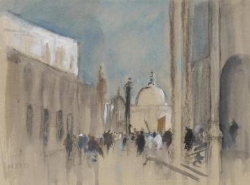 A Busy Street Scene Artwork by Hercules Brabazon Brabazon