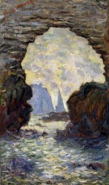 The Rock Needle Seen through the Porte d'Aumont Artwork by Claude Oscar Monet
