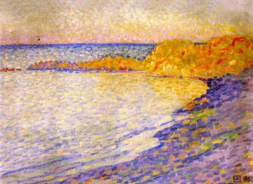 Small Beach at Saint-Tropez Artwork by Theo van Rysselberghe