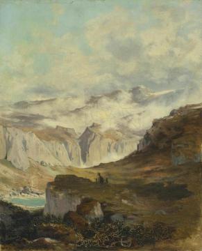 Mountain Landscape Artwork by Carl Eduard Schuch