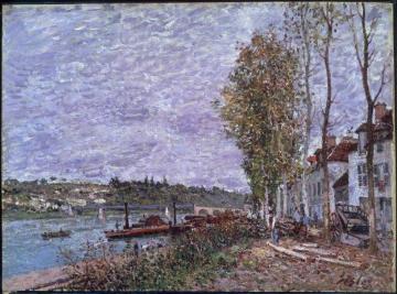 Overcast Day at Saint-Mammes Artwork by Alfred Sisley