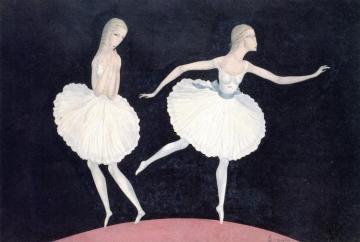 Dancers Artwork by Tsuguharu Foujita