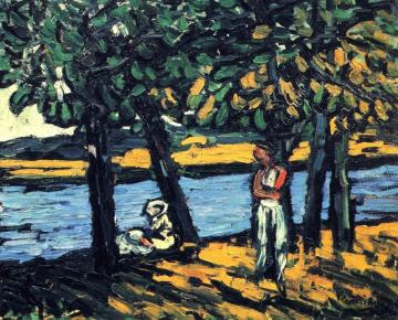 The Boaters At Chatou Artwork by Maurice De Vlaminck