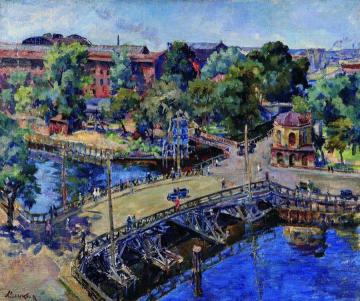 Leningrad. The Wooden Bridge Artwork by Alexander Osmerkin