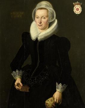 Portrait Of Grietje Adriaensdr. Groote (1588-1622 Or Later) Artwork by Jacob Waben