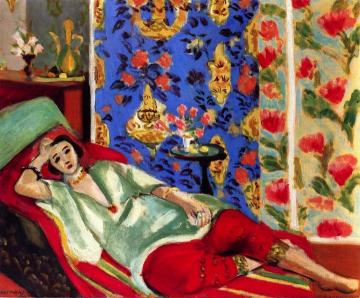 Odalisque With Red Pants, Ewer And Pedestal Artwork by Henri Matisse