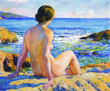Swimmer Resting Artwork by Theo van Rysselberghe