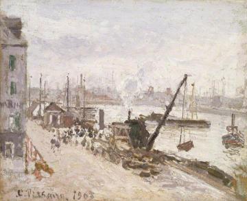 Quayside at Le Havre Artwork by Camille Pissarro