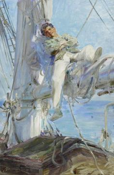 Sleeping Sailor Artwork by Henry Scott Tuke