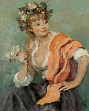 Portrait Of Claudine Artwork by Marcel Dyf