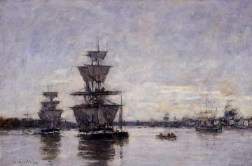 The Port of Bordeaux Artwork by Eugène-Louis Boudin