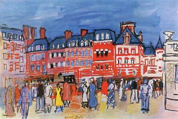 Houses At Trouville Artwork by Raoul Dufy