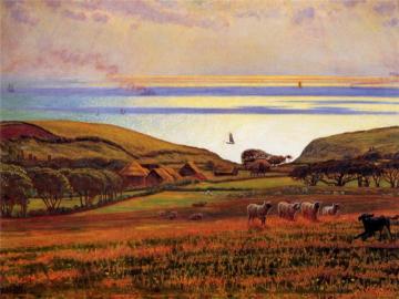 Fairlight Downs, Sunlight On The Sea Artwork by William Holman Hunt