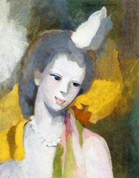 Girl with a Pearl Necklace Artwork by Marie Laurencin