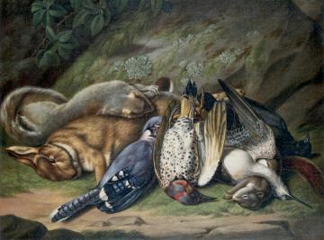 Still Life with Game in a Landscape Artwork by John Archibald Woodside, Sr