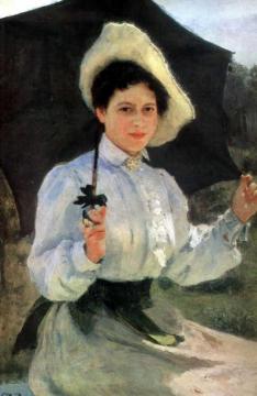 Portrait of Nadezhda Repina, the Artist's Daughter. Artwork by Ilya Yefimovich Repin