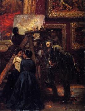 At The Louvre Artwork by Adolph von Menzel