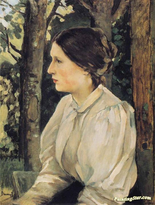 Portrait of Tatyana Vasnetsova, the Artist's Daughter Artwork by Victor Mikhail Vasnetsov