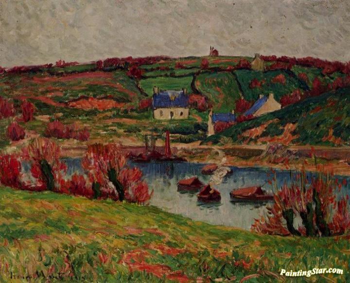 The River at Douaelan-sur-Mer Artwork by Henry Moret