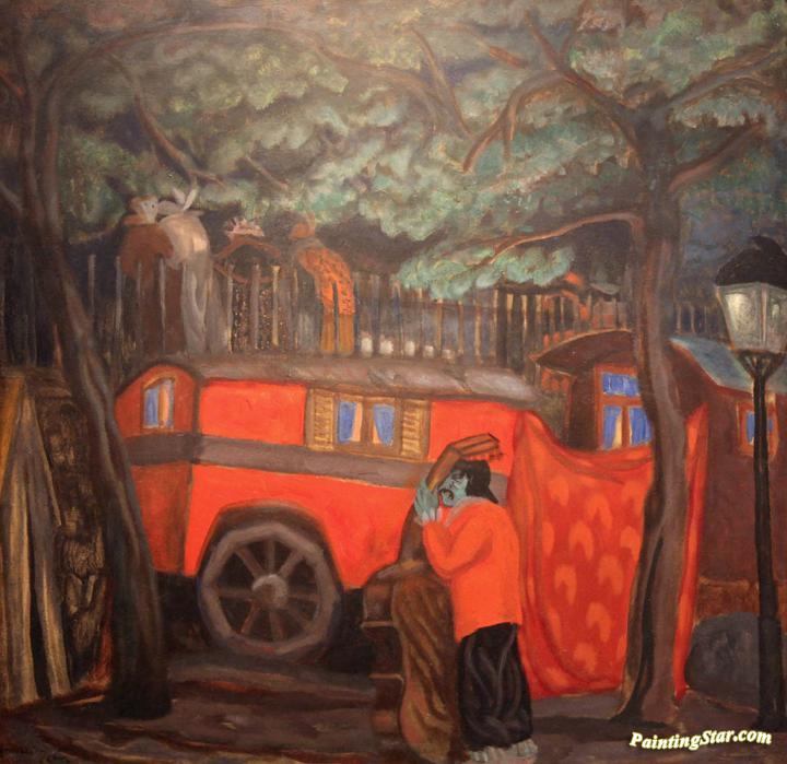 The Street Musician Artwork by Boris Grigoriev