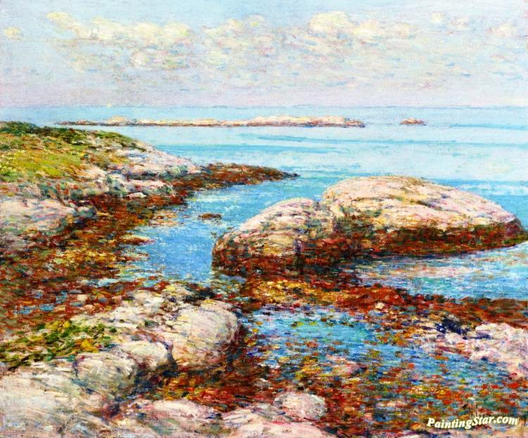 Rocks at Appledore, Morning Artwork by Frederick Childe Hassam