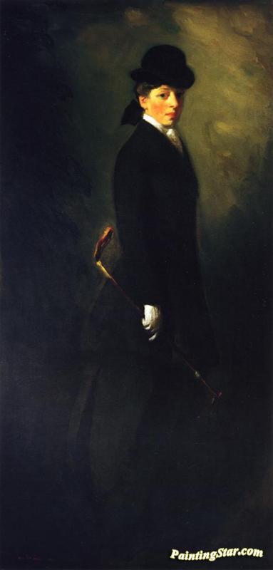 Portrait Of Miss Leora Dryer In Riding Custume Artwork by Robert Henri