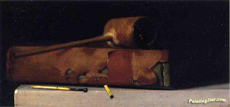 Still Life With Pipe And Book Artwork by John Frederick Peto