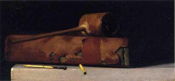 Still Life With Pipe And Book Artwork by John Frederick Peto