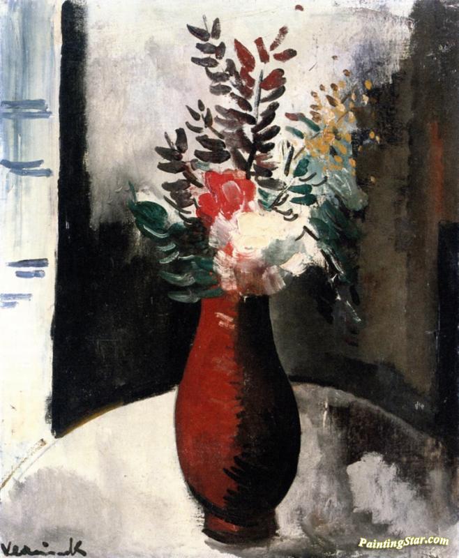 Vase Of Flowers Artwork by Maurice De Vlaminck
