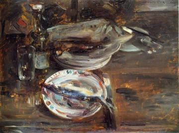 Cat's Breakfast Artwork by Lovis Corinth