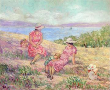 At the Mediterranean Coast Artwork by Henri Lebasque