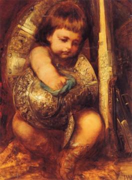 Ein Putto Reinigt Die Waffen Des Mars Artwork by Hans Makart