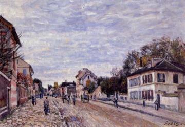 Street Scene in Marly Artwork by Alfred Sisley