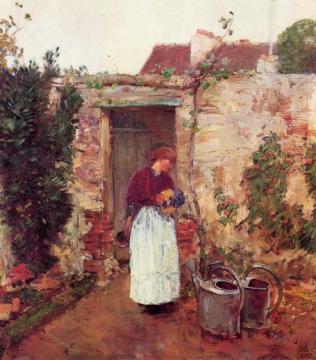 The Garden Door Artwork by Frederick Childe Hassam