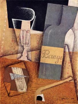 The Bottle Of Banyuls Artwork by Juan Gris