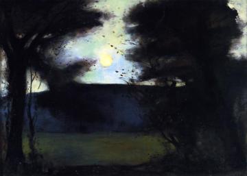 Moonrise On The Grunewaldsee Artwork by Lesser Ury