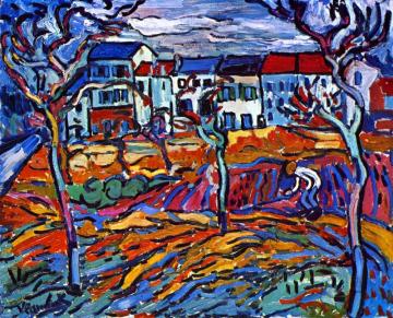 Houses At Chatou Artwork by Maurice De Vlaminck