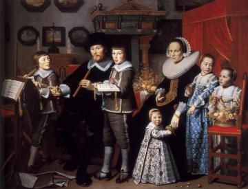 Portrait Of Michiel Van Der Dussen And His Family Artwork by Hendrick Cornelisz van Vliet