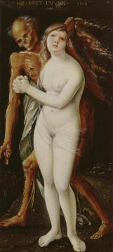 Death and the Maiden Artwork by Hans Baldung Grien