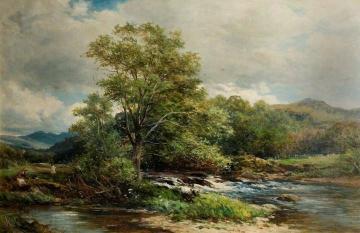 The Banks of the Brathay, Ambleside, Westmoreland Artwork by David Bates