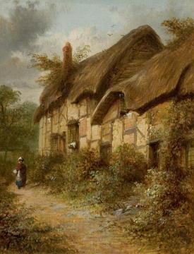 Anne Hathaway's Cottage, Shottery, Stratford-upon-Avon, Warwickshire Artwork by Henry John Foley