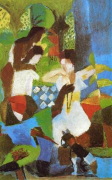 Turkish Jewel Trader Artwork by August Macke