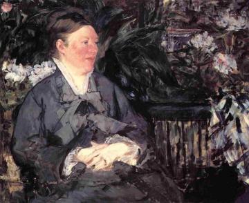 Madame Manet in the Conservatory Artwork by Edouard Manet