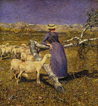 Afternoon in the Alps Artwork by Giovanni Segantini