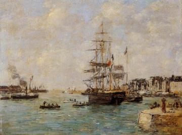 Le Havre, the Outer Port Artwork by Eugène-Louis Boudin