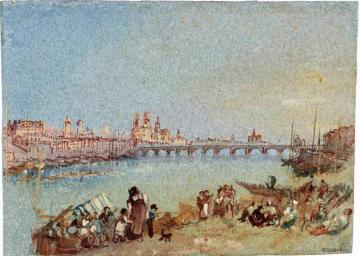 Orléans from the Quai Neuf Artwork by Joseph Mallord William Turner